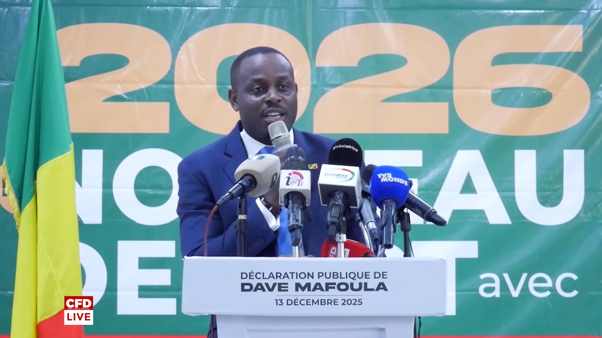 DAVE MAFOULA OFFICIALISE SA CANDIDATURE A PRESIDENTIELLE
