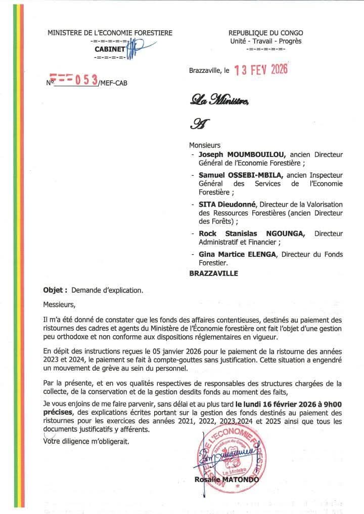 D’ANCIENS RESPONSABLES URGEMMENT ATTENDUS A L’ECONOMIE FORESTIERE