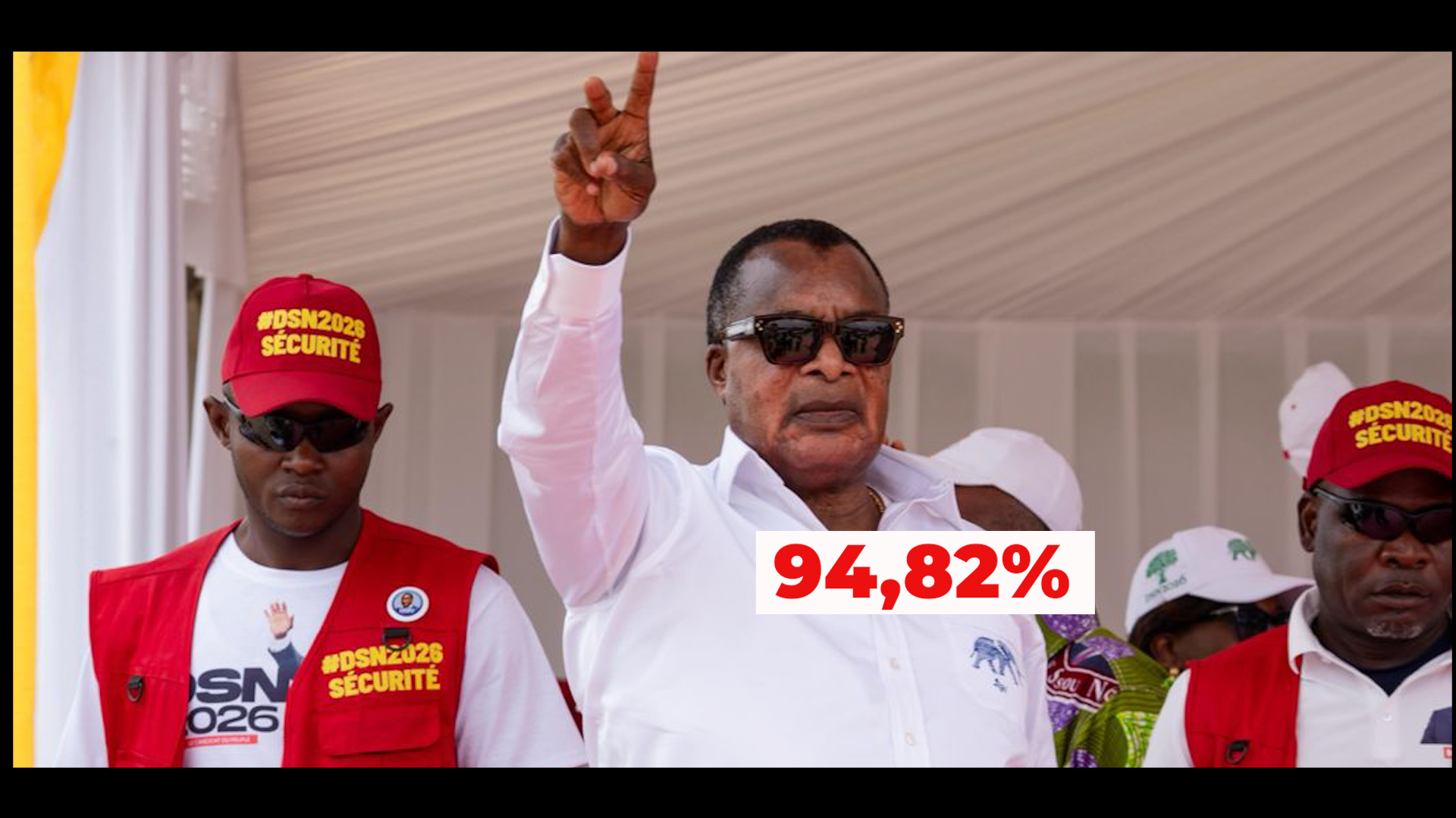DENIS SASSOU NGUESSO RÉÉLU AVEC 94,82%